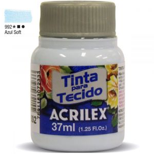 Tinta para Tecido Fosca 37ml - Tons de Azul