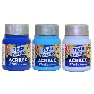 Tinta para Tecido Fosca 37ml - Tons de Azul