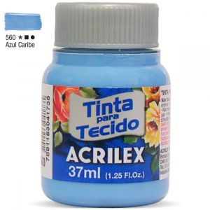 Tinta para Tecido Fosca 37ml - Tons de Azul