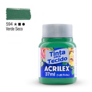 Tinta para Tecido Fosca 37ml - Tons de Verde (Unidade)