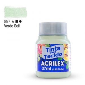 Tinta para Tecido Fosca 37ml - Tons de Verde (Unidade)