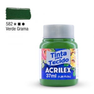 Tinta para Tecido Fosca 37ml - Tons de Verde (Unidade)