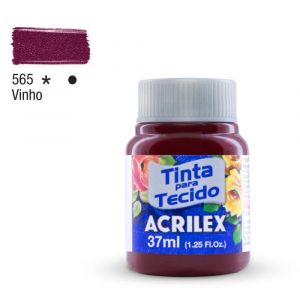 Tinta para Tecido Fosca 37ml - Tons de Vermelho (Unidade)