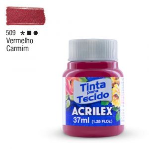 Tinta para Tecido Fosca 37ml - Tons de Vermelho (Unidade)