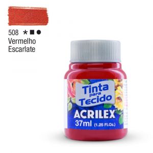 Tinta para Tecido Fosca 37ml - Tons de Vermelho (Unidade)