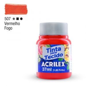 Tinta para Tecido Fosca 37ml - Tons de Vermelho (Unidade)