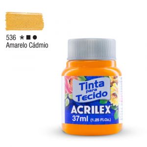 Tinta para Tecido Fosca 37ml - Tons de Amarelo (Unidade)