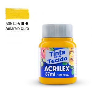 Tinta para Tecido Fosca 37ml - Tons de Amarelo (Unidade)