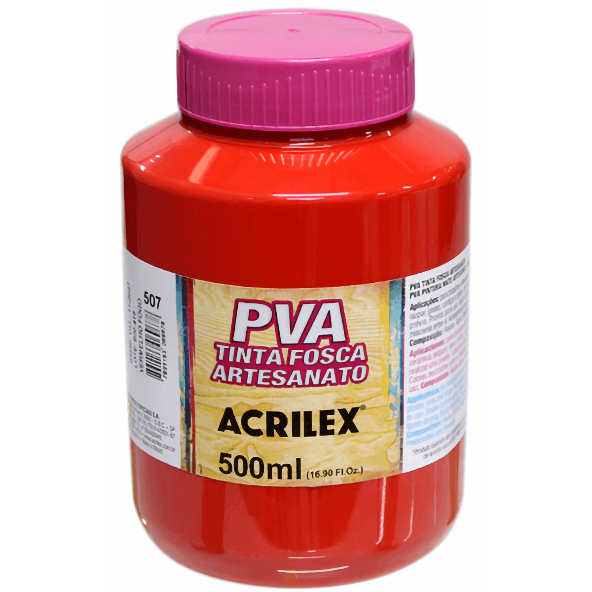 Tinta PVA Fosca 500ml Vermelho Acrilex