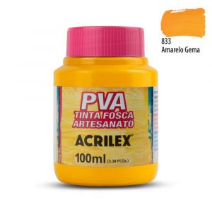 Tinta PVA Fosca Acrilex 100ml Tons de Amarelo e Laranja (Unidade)