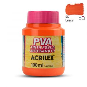 Tinta PVA Fosca Acrilex 100ml Tons de Amarelo e Laranja (Unidade)