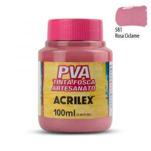 Tinta PVA Fosca Acrilex 100ml - Tons de Rosa e Lilás (Unidade)