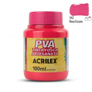 Tinta PVA Fosca Acrilex 100ml - Tons de Rosa e Lilás (Unidade)