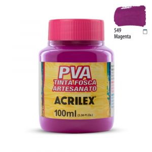 Tinta PVA Fosca Acrilex 100ml - Tons de Rosa e Lilás (Unidade)