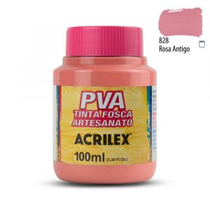 Tinta PVA Fosca Acrilex 100ml - Tons de Rosa e Lilás (Unidade)