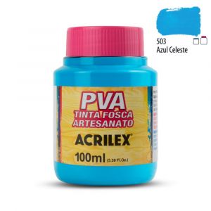 Tinta PVA Fosca Acrilex 100ml Tons de Azul (Unidade)