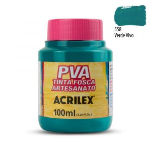 Tinta PVA Fosca Acrilex 100ml Tons de Verde (Unidade)