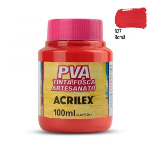 Tinta PVA Fosca Acrilex 100ml - Tons de Vermelho (Unidade)