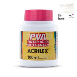 Tinta PVA Fosca Acrilex 100ml Cores Neutras (Unidade)