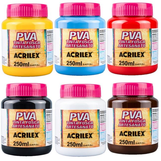 Tinta PVA Fosca Acrilex 250ml (Unidade)