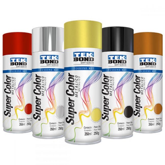 Tinta Tekbond Spray SuperColor Metálico (Unidade)