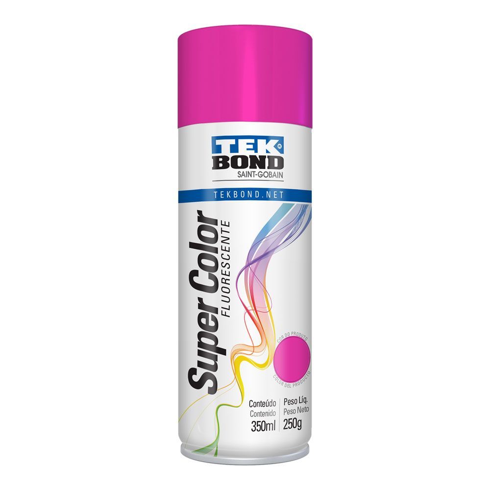 Tinta Tekbond Spray SuperColor Fluorescente - Rosa