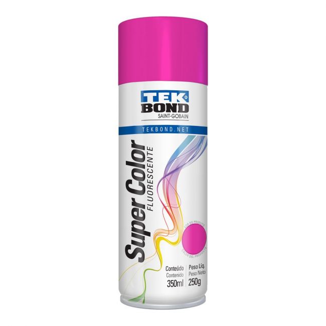 Tinta Tekbond Spray SuperColor Fluorescente - Rosa